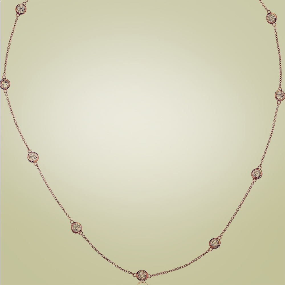 Rose gold plated sterling silver necklace
